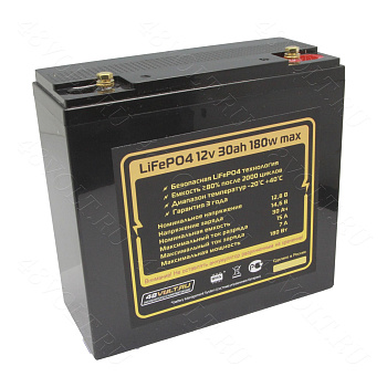 Аккумулятор для эхолота 12v(14,6v) 30ah LiFePO4